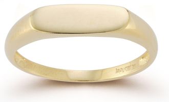 Ember Fine Jewelry 14K Gold Thin Oval Signet Ring