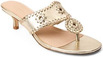 Jack Rogers Jacks Kitten Heel Flip Flop in Platinum at Nordstrom, Size 7.5