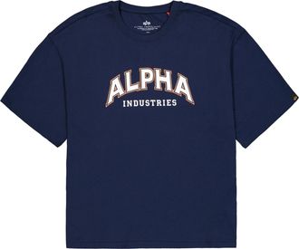 Alpha Industries T-Shirt ALPHA INDUSTRIES College T-Shirt, Herren, Gr. XXL, blau (ultra navy), Obermaterial: 100% Baumwolle, Shirts T-Shirt
