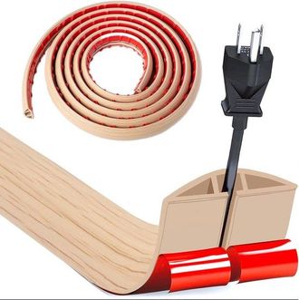 OEM Canaleta Para Cables Autoadhesiva Oimg, Puente Inferior Para Cables, 3 Cm X 300 Cm, Protecci&oacute;n De Cables Plana De Pvc Flexible, La Oficina