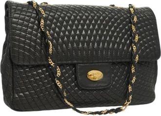 Bally Tweedehands leren schoudertassen - Dames - Vintage Schoudertas - Zwart - ONE Size - Leer - Vintage