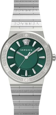 Versace Greca Logo 38 mm - Dames - Horloges - Grijs - ONE Size - Accessoires