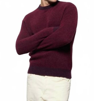 Cesar Casier Gstaad Crewneck Sweater In Wool Burgundy