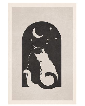 iCanvas Embracing Cats Iii By Emel Tunaboylu Wall Art