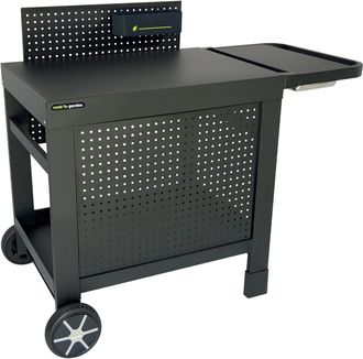 COOK IN GARDEN Mesa con clip para plancha de acero negra