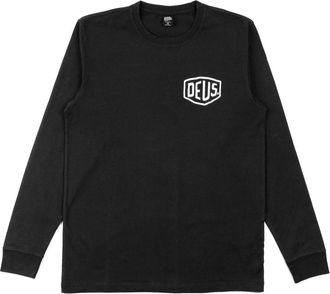 Deus Klassieke Adres Crew Sweater - Heren - Longsleeves - Zwart - XL - Katoen - Tops