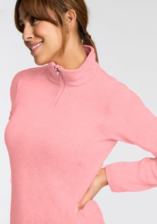 Killtec Fleeceshirt KILLTEC KSW 62 WMN FLC SHRT, Damen, Gr. 36, rosa (hellpink), Obermaterial: 100% Polyester, Shirts Fleeceshirt, f&uuml;r Sportmode und Outdoormo