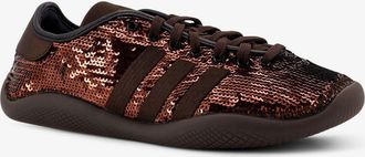 adidas Womens Nylon Sneakers Brown Sequins Trainers
