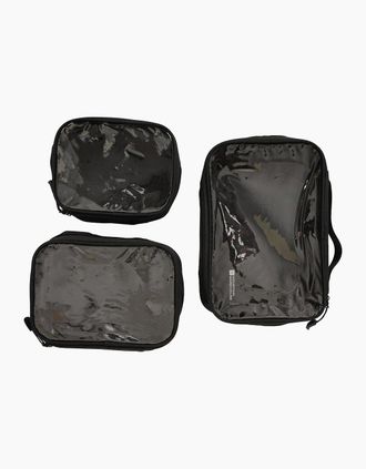 Mountain Warehouse Womens Mountain Warehouse Clear Travel Toiletry Bag Set (Pack of 3) - Black - Size: ONE size