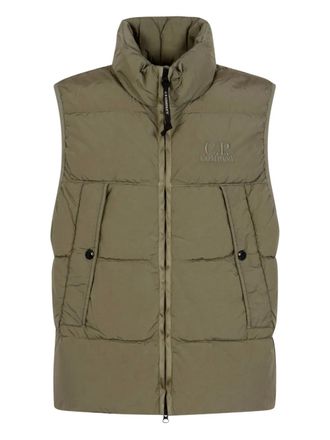 C.P. Company Bodywarmer met trechterhals - Groen