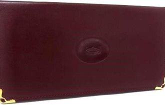 Cartier Bordeaux Leather Bill Wallet (Bi-Fold) (Pre-Owned)