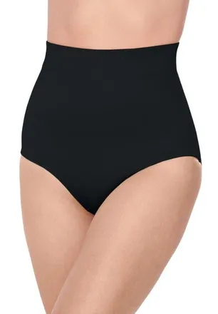 SECRET SOLUTIONS Power Shaper Firm Control High Waist Shaping Brief in Black at Nordstrom, Size Medium