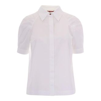 Max Mara Shirts, female, White, Size: XS Cotton Poplin Shirt