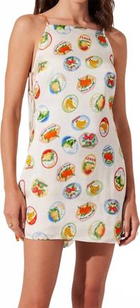 Astr Samira Dress In Ivory Fruit Cocktail
