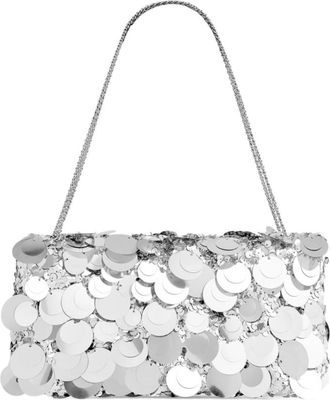 Paco Rabanne Sparkle Baguette Bag - Dames - Schoudertassen - Grijs - ONE Size - Katoen - Tassen