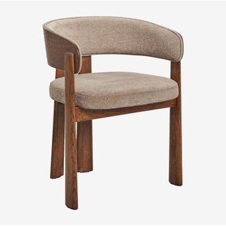 Sklum Set di 4 sedie da pranzo in legno di rovere e rivestite Olea SKLUM