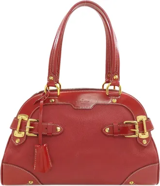 Louis Vuitton Red Color Suhali Leather Tote Bag (Pre-Owned)