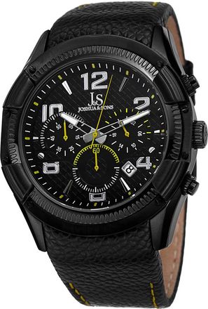 Joshua & Sons Joshua & Sons Chronograph Black Dial Black Leather Mens Watch JS69YL