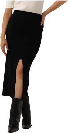 Modstr&ouml;m Krissamd Rok - Dames - Midirokken - Zwart - XL - Polyester - Rokken