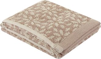 KASANOVA Asciugamano ospite 40x50 cm fiori tortora in cotone