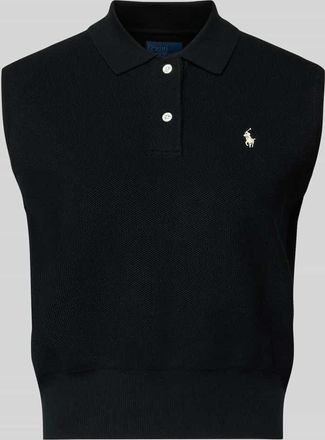 Polo Ralph Lauren Slim Fit Pullunder aus Baumwoll-Mix in Black, Gr&ouml;&szlig;e XXL