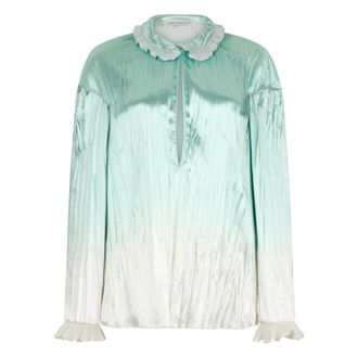 Philosophy di Lorenzo Serafini Blouses, female, Blue, 2XL, Translucent Gradient Blouse