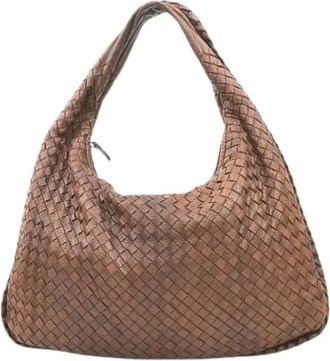 Bottega Veneta Pre-owned Shoulder Bags, female, Brown, Size: ONE SIZE Pre-owned Vintage Intrecciato Shoulder Bag