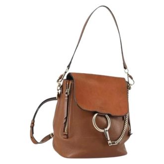 Chlo&eacute; Pre-owned Backpacks, female, Brown, Size: ONE SIZE Pre-owned Suede Backpack