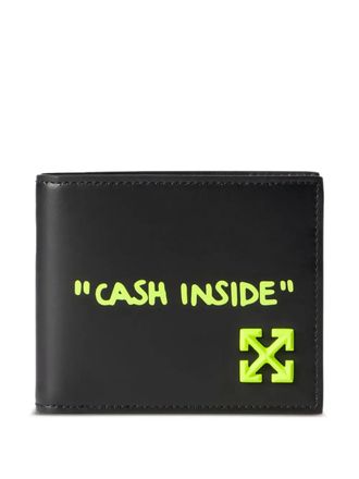 Off-white Portafoglio bi-fold Jitney Quote - Nero