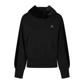 Moose Knuckles Hoodies & sweatvesten, Dames, Zwart, S, Katoen, Mix Media Bunny Hoodie