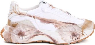 Elena Iachi Bianca E Beige Dipinta A Mano Sneakers