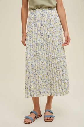 Wishlist Stippled Watercolor Skirt In Ivory