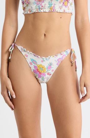 Rip Curl Half Moon Bay Tie Side Bikini Bottoms in Bone at Nordstrom, Size Xx-Large