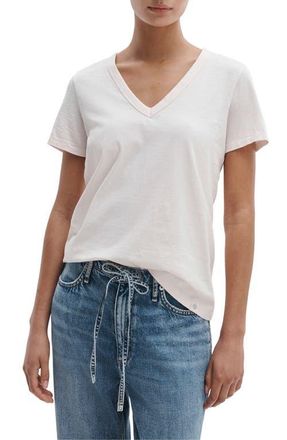 Rag & Bone The Slub V-Neck T-Shirt in Mauve at Nordstrom, Size X-Large Regular