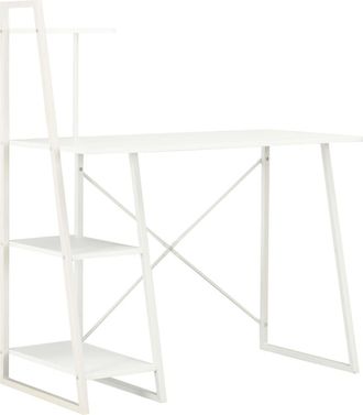 vidaXL Vidaxl - Escritorio Con Estanter&iacute;a Blanco 102x50x117 Cm
