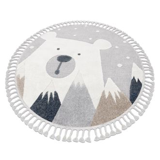 RugsX RugsX Yoyo Rug in Grey | Size: 160 cm diameter