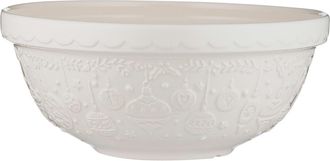 Mason Cash Deck The Halls Size 18 Cream Mixing Bowl, 2.85 Quart