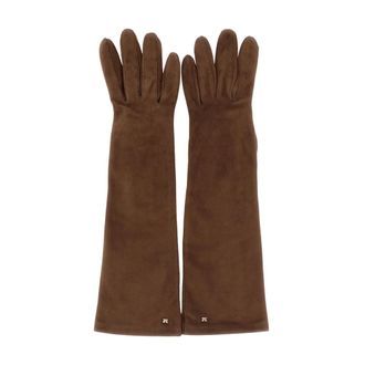 Max Mara Gloves, female, Brown, Size: 7 1/2 IN Guanti