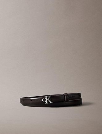Calvin Klein Cintur&oacute;n Fino Con Logo Monograma De Piel