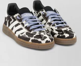 adidas leather cow-print low-top sneakers