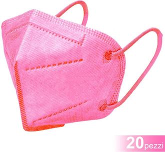 Trade Shop Trade Shop - 20 Mascherine Protettive Ffp2 Senza Valvola Mascherina Mini Colore Rosa Bambine
