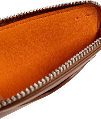 J.W.Anderson Leather Cardholder With Logo, Unisex, Brown