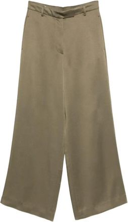 Dries Van Noten Penn Wijde Broek - Dames - Wijde Broeken - Groen - M - Broeken
