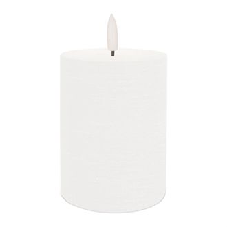 Melrose International FIA Wick White Pillar Candle (Set of 2) - White