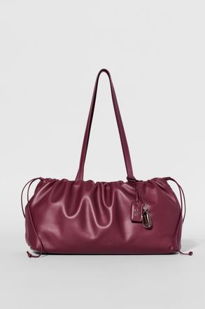 Alo Unwind Cinch Bag in Bordeaux Leather