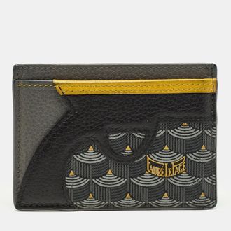 FAUR&Eacute; LE PAGE Gangsta 4Cc Grey Coated Canvas And Leather Card Holder