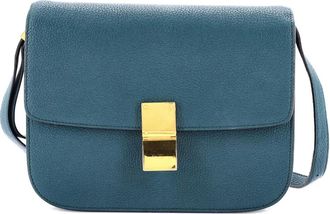 Celine Classic Box Bag Grainy Leather Medium crossbody bag - Groen