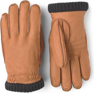 Hestra Deerskin Primaloft Rib Accessoires - Heren - Handschoenen - Bruin - 9 IN - Leer - Accessoires