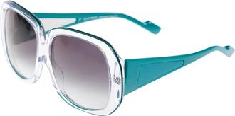 Courrèges oversized sunglasses - Blu