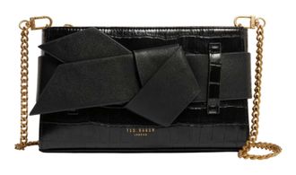 Ted Baker Jjosana Soft PU Bow Clutch Bag Black